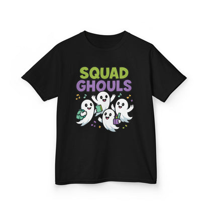 Kids Squad Ghouls T-Shirt, Cute Ghost Friends School Shirt, Halloween Back to School Tee for Boys & Girls