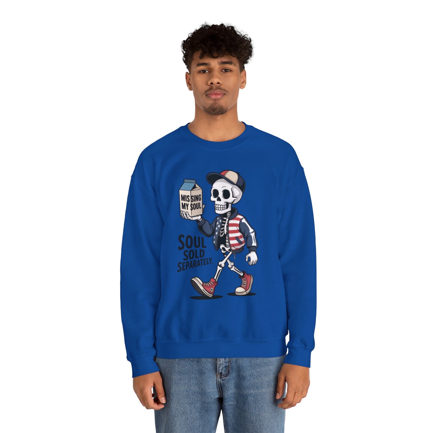 Skeleton Graphic Sweatshirt, Soul Sold Separately Pullover, Funny Gothic Streetwear, Missing My Soul Skull Hoodie Alternative