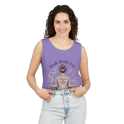 Zen Sarcastic Tank Top, Unisex Meditation Shirt, Breath Stretch Exist Tee, Yoga Apparel, Gift for Mindfulness Lovers