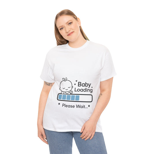 Baby Loading Maternity T-Shirt, Funny Pregnancy Announcement Tee, Mom To Be Gift, Expecting Baby Tee, Pregnancy Reveal Top, Baby Shower Gift