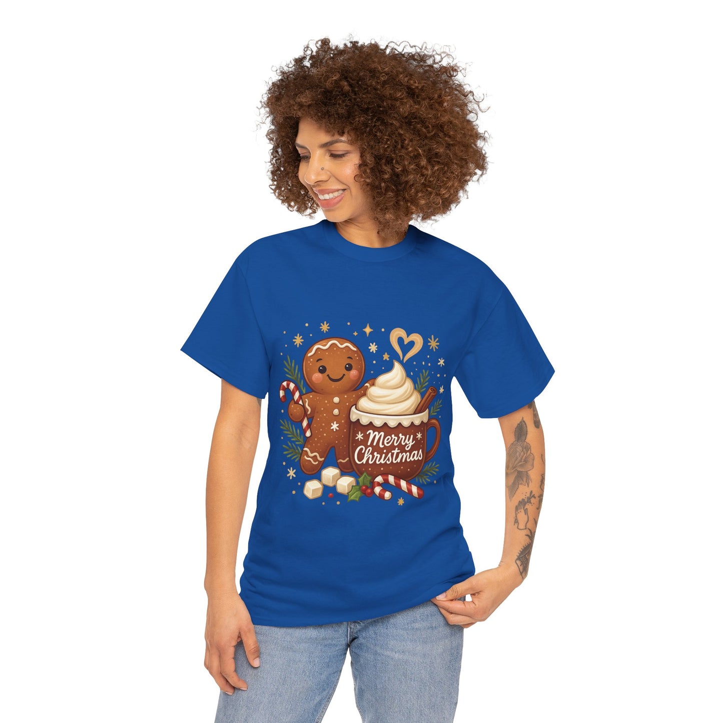 Gingerbread - Hot Cocoa Women's Christmas T-Shirt, Cozy Holiday Tee