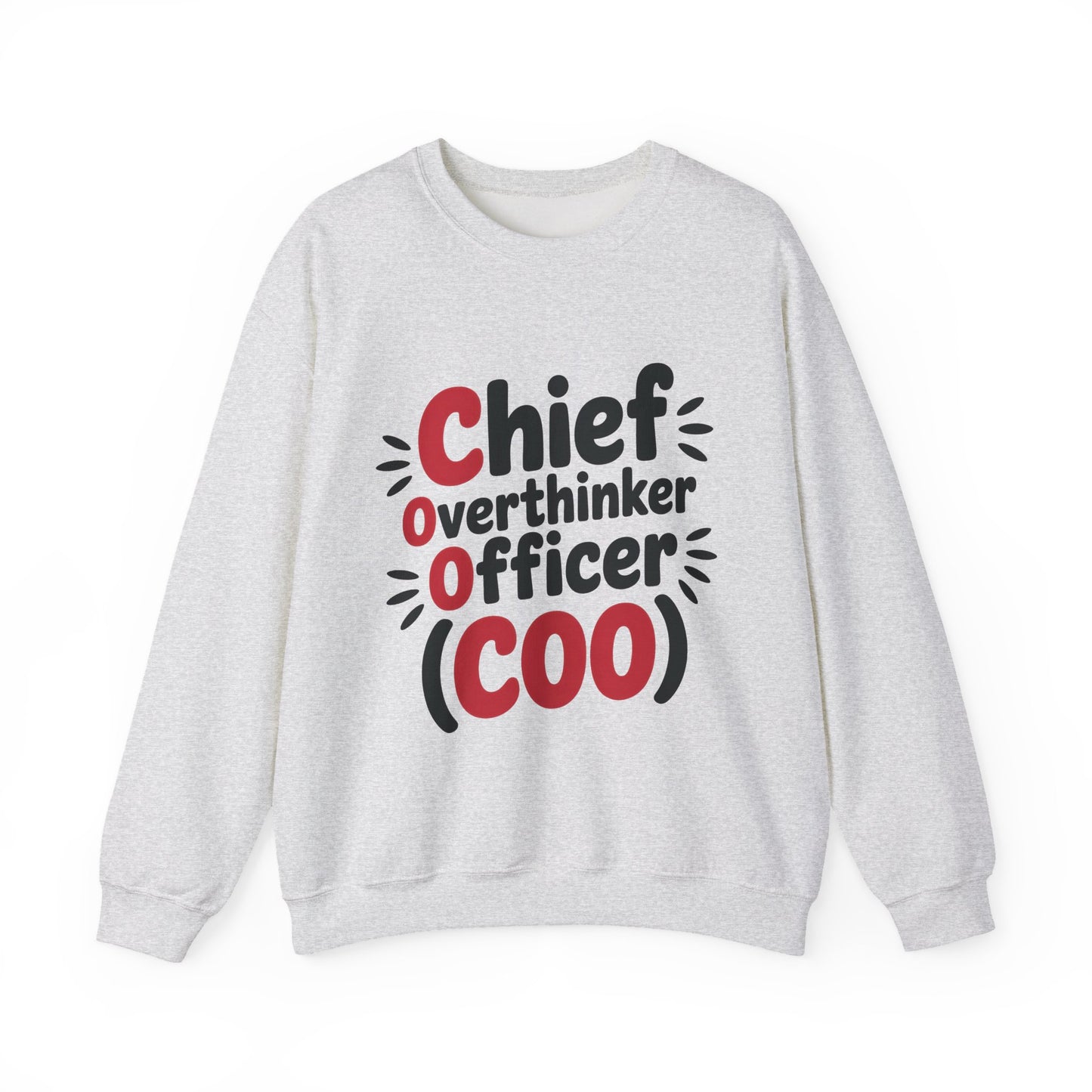 Chief Overthinker Officer Women's Sweatshirt, COO Funny Office Humor Graphic Pullover, Women's Heavy Blend™ Crewneck Sweatshirt