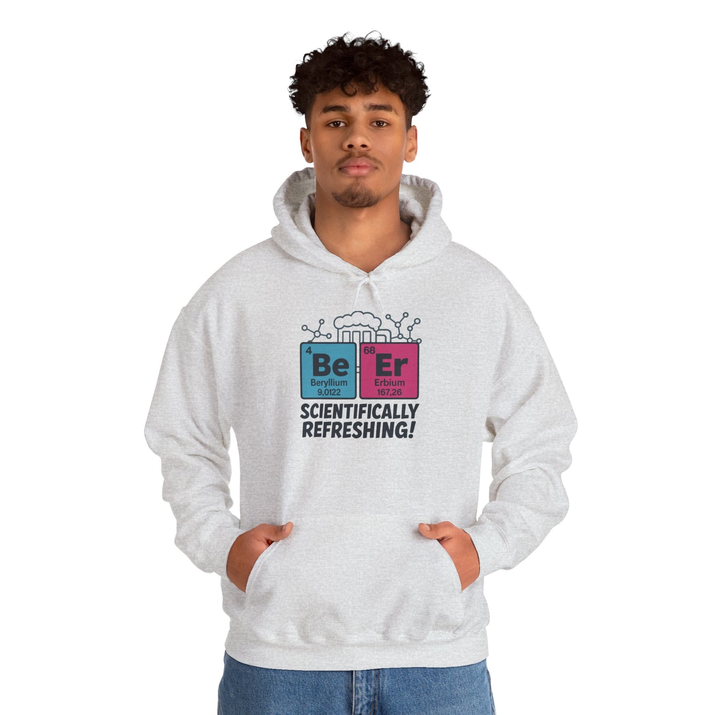 Scientifically Refreshing Beer Mens Hoodie, Gift for Beer Lovers, Science-Inspired Apparel, Perfect for Parties and Gatherings