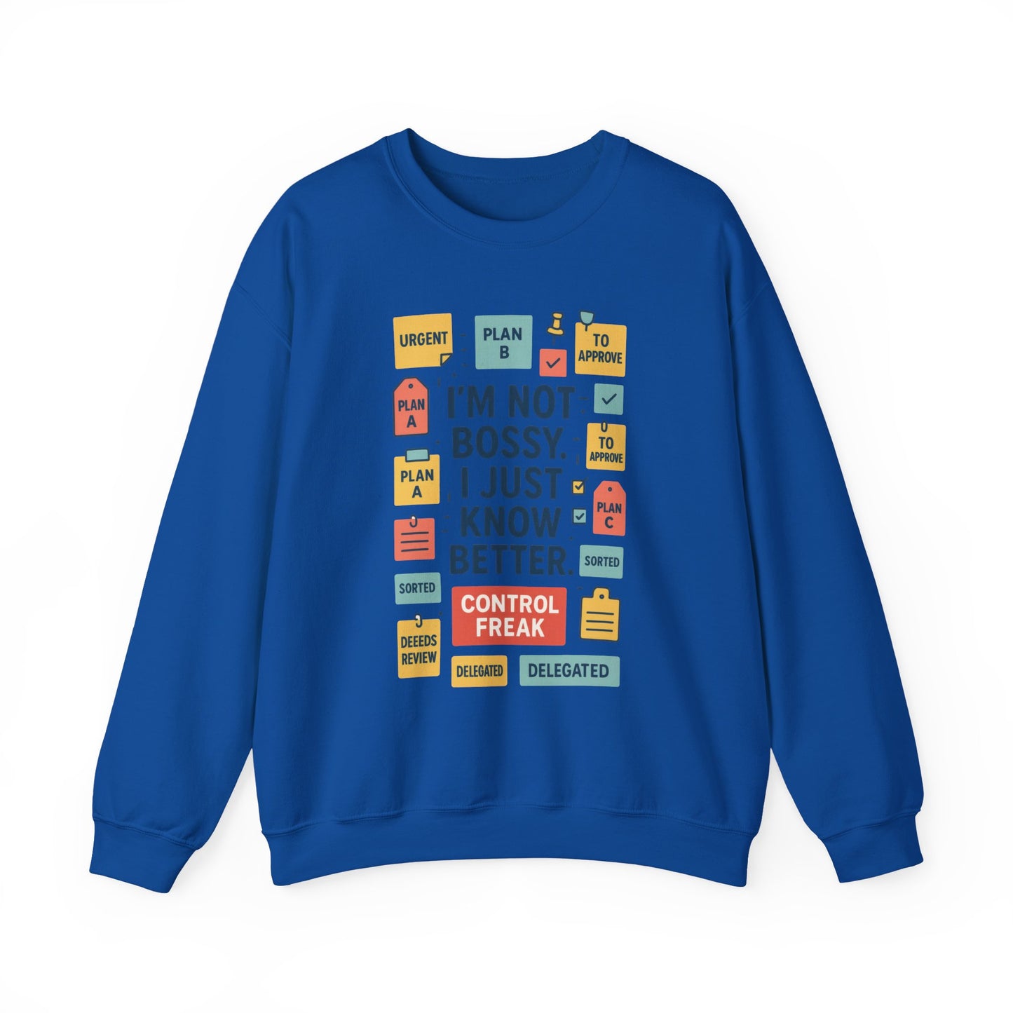 Funny Mens Control Freak Sweatshirt, Sarcastic Crewneck Gift for Him, Perfect Gift for Bossy Friends