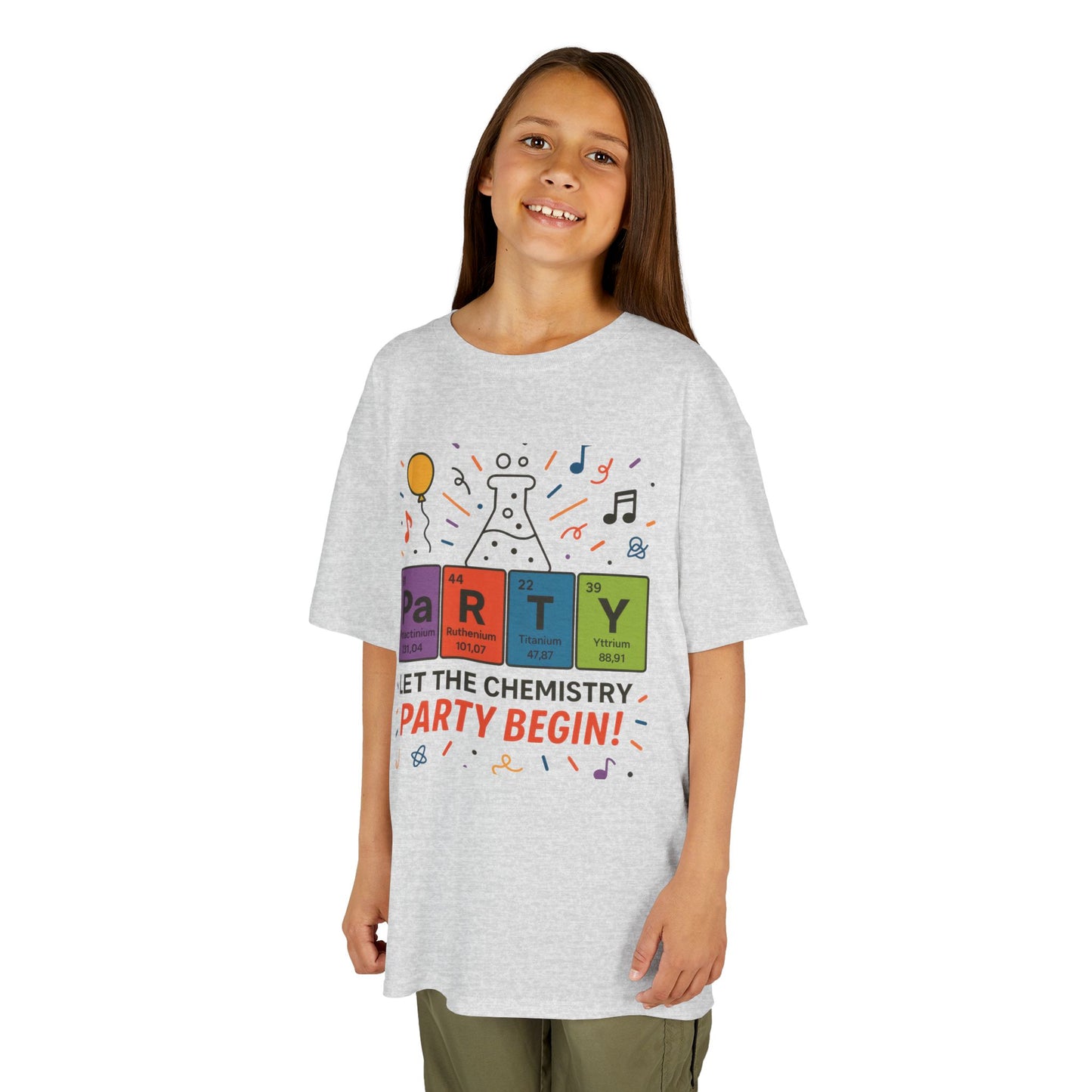 Kids' Chemistry Party T-Shirt, Periodic Table Tee, Funny Science Shirt for Boys & Girls, Science Tee, Unique Educational Apparel