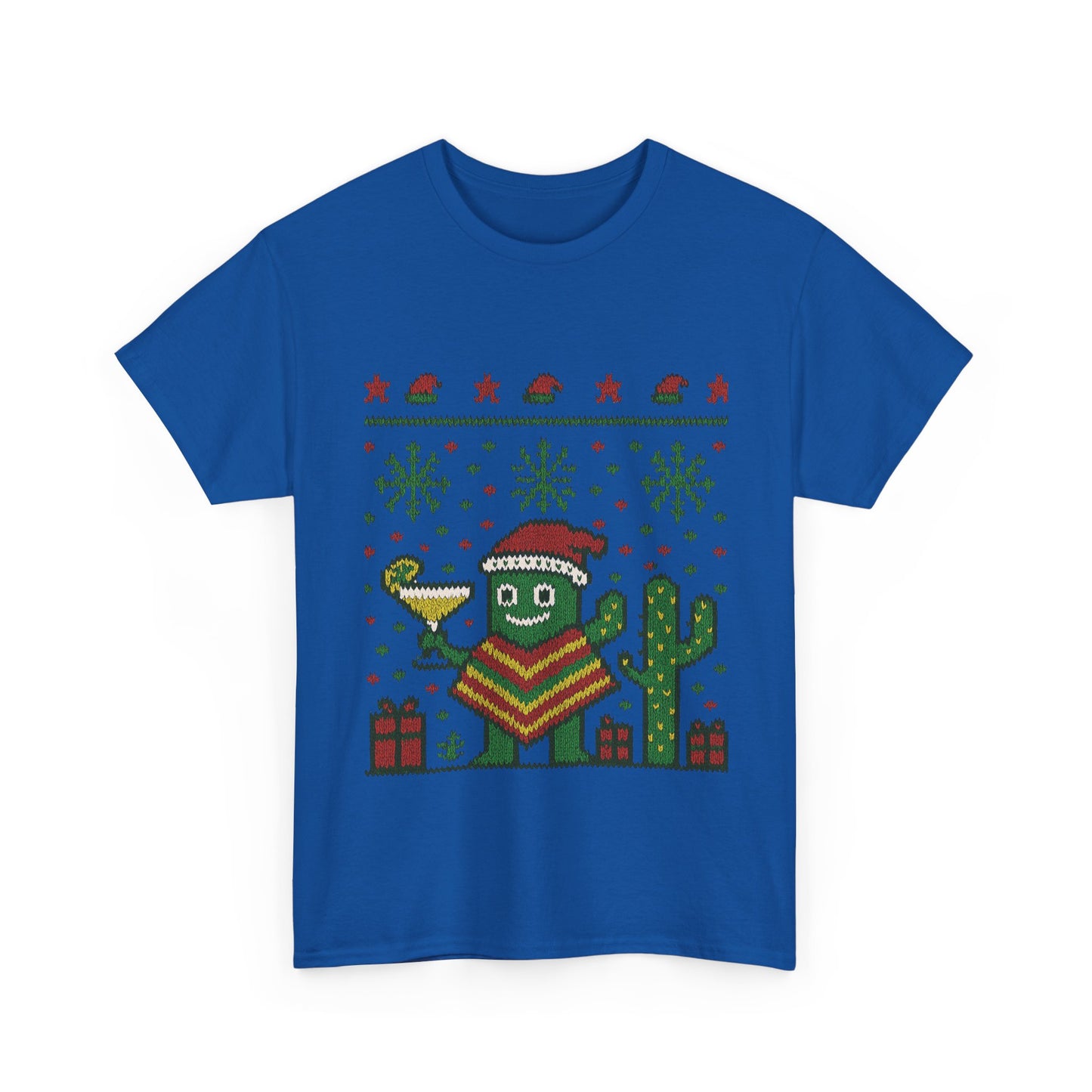 Festive Cactus Christmas Shirt, Funny Holiday Santa Hat Tee for Women, Women's Funny Xmas Shirt