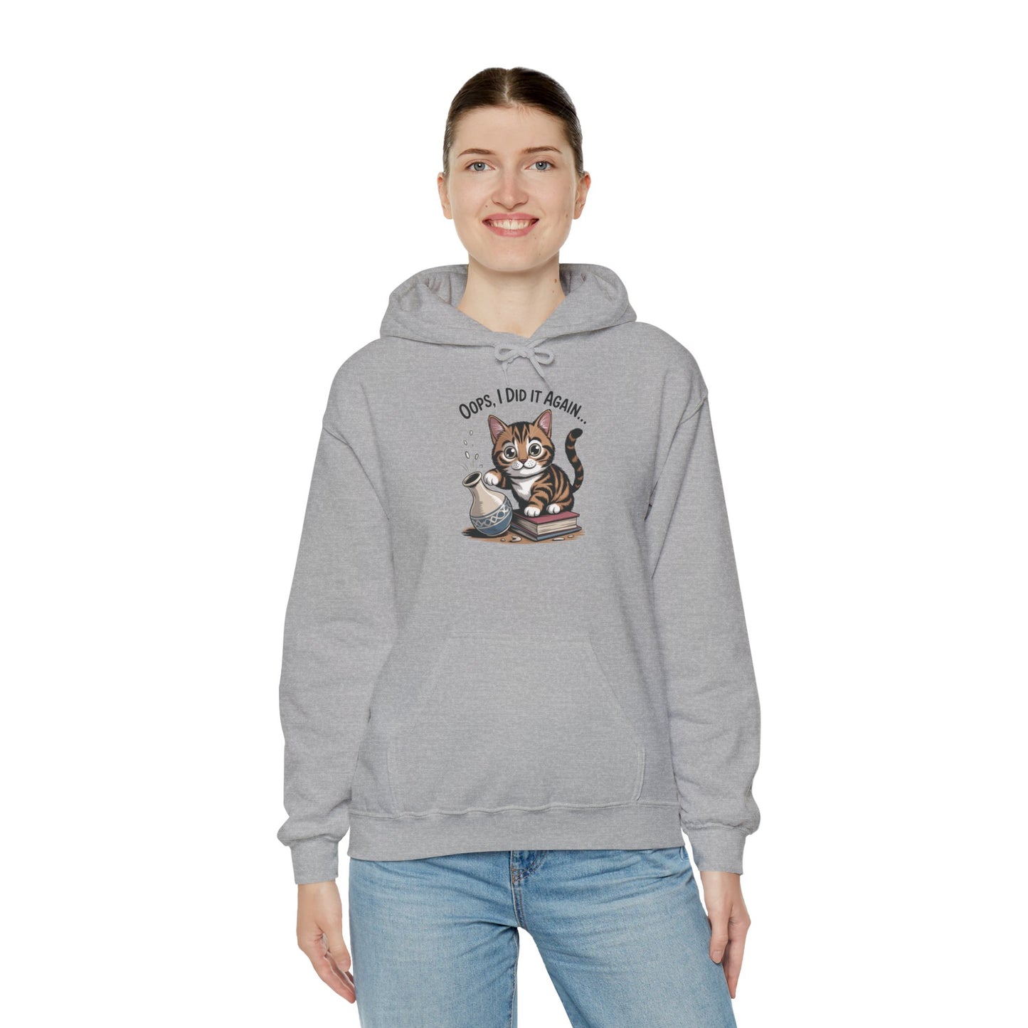 Cat Lover's Hoodie: Oops, I Did It Again, Funny Sweatshirt, Gifts for Animal Lovers, Cozy Hooded Sweatshirt, Pet Owner Apparel, Cute [...]