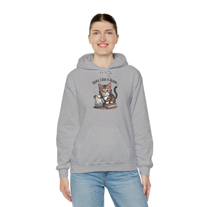 Cat Lover's Hoodie: Oops, I Did It Again, Funny Sweatshirt, Gifts for Animal Lovers, Cozy Hooded Sweatshirt, Pet Owner Apparel, Cute [...]