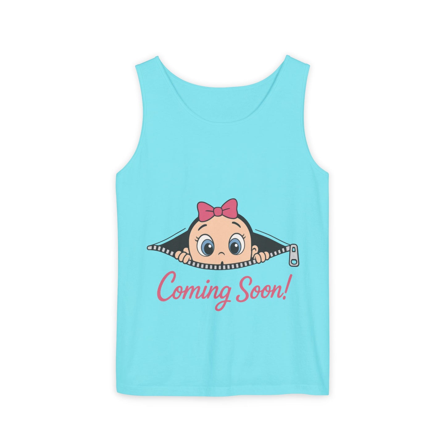 Coming Soon Maternity  Tank Top, Cute Baby Girl Pregnancy Announcement Shirt, Expecting Mom Gift, Gender Reveal Tank, Baby Shower Gift