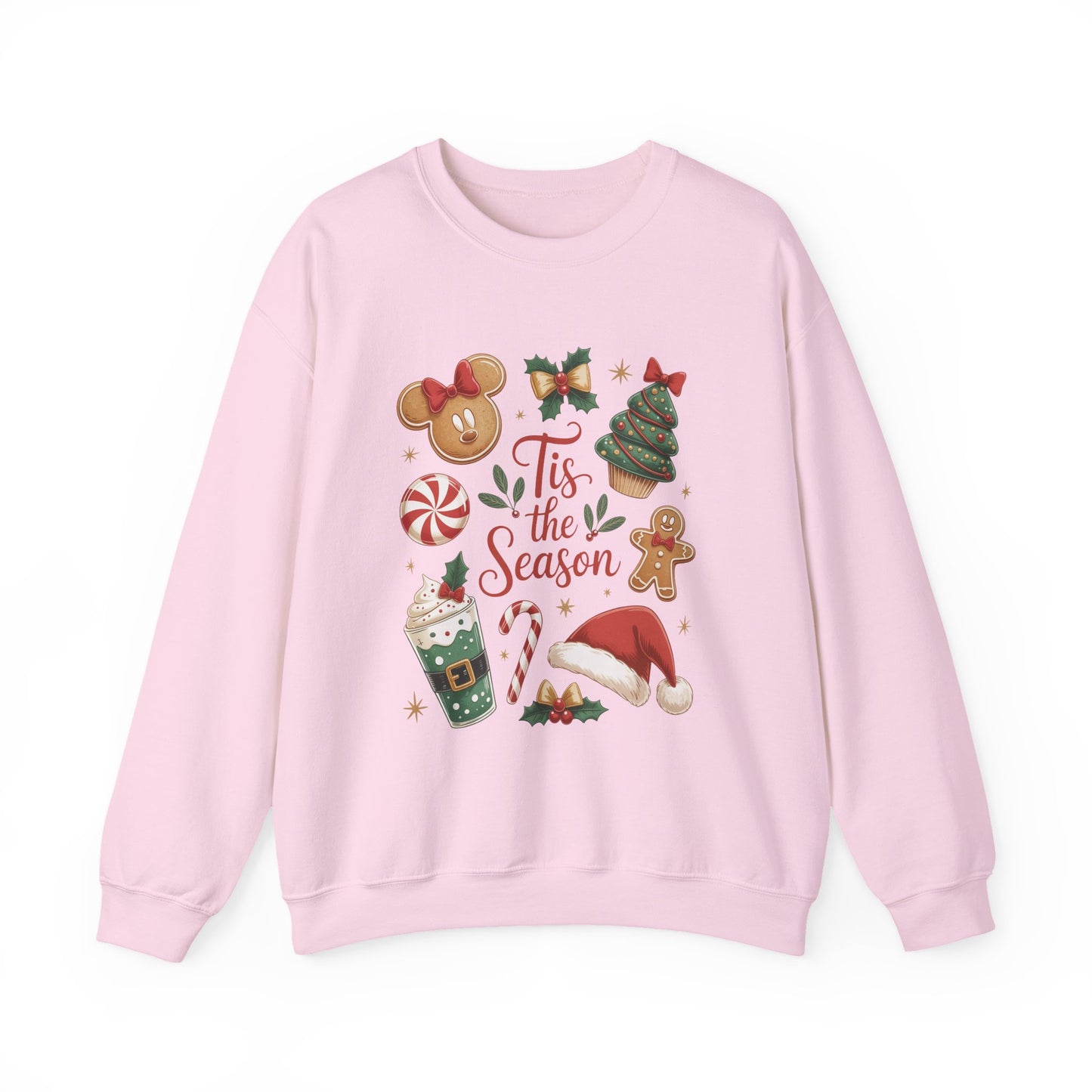 Women's Tis the Season Christmas Sweatshirt, Cozy Cookie - Cocoa Holiday Jumper, Women's Crewneck Sweatshirt