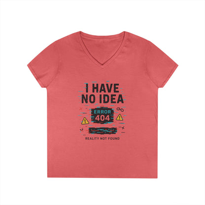 Error 404 V-Neck T-Shirt, Funny Tee, Casual Wear, Gift for Tech Lovers, Geeky Humor Shirt, Unique Birthday Present