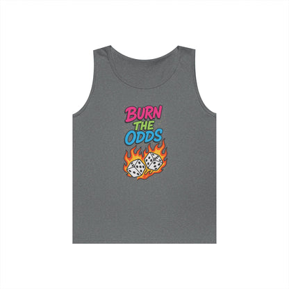 Burn the Odds Tank Top, Casual Summer Wear, Gaming Gift, Dice Design Tee, Gift for Gamers, Funny Tank, Perfect for Parties