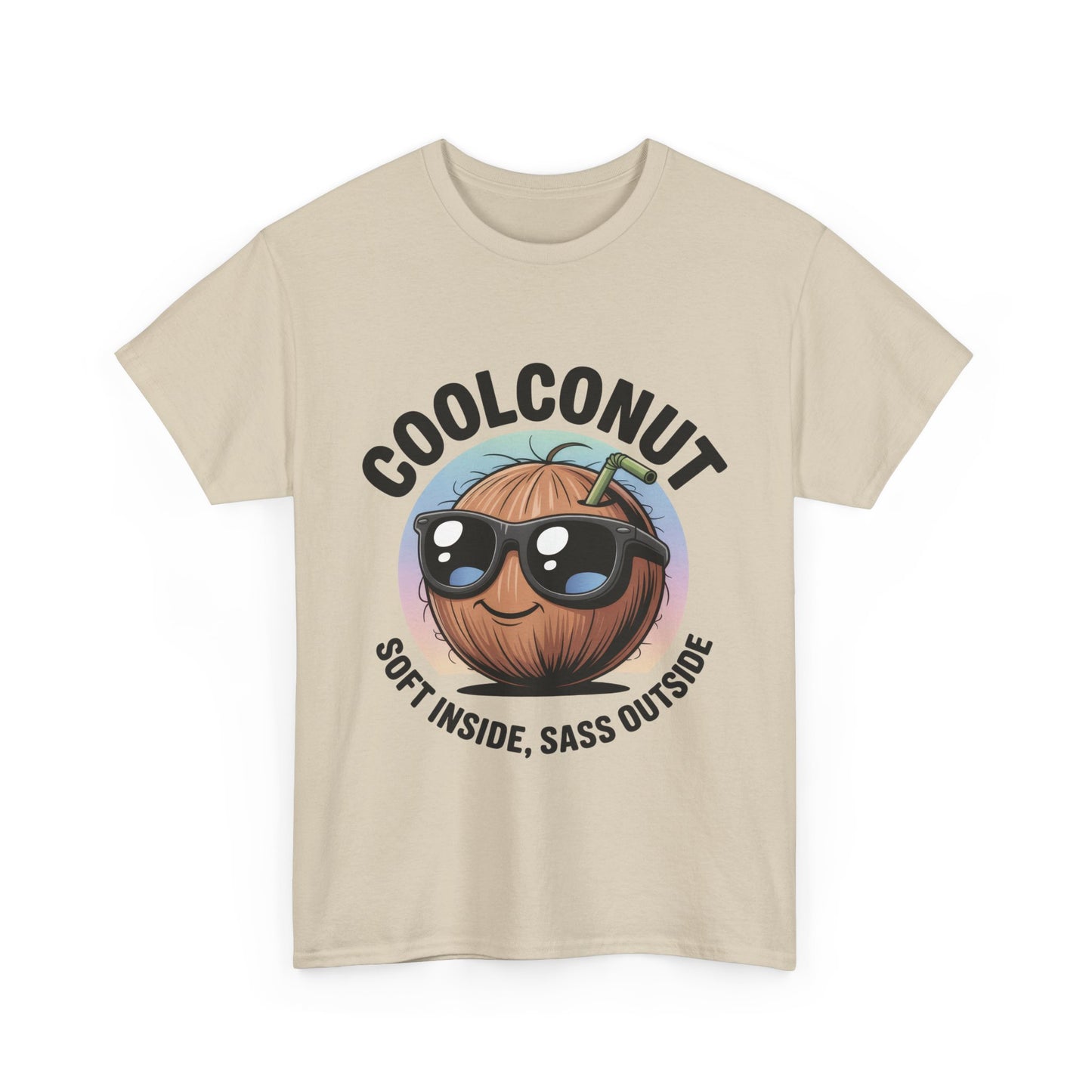 Coolconut Graphic Men's Tee, Soft Inside Sass Outside, Men's T-Shirt for Beach Lovers, Men's Fun Gift, Summer Vibes, Humor Apparel