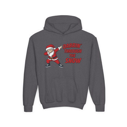 Dabbin Santa Youth Christmas Hoodie, Funny Holiday Sweatshirt for Boys
