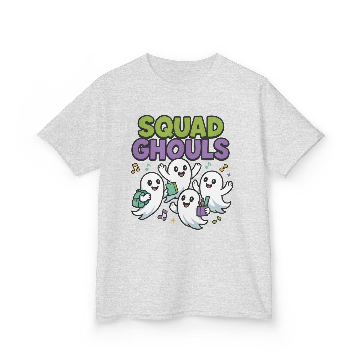 Kids Squad Ghouls T-Shirt, Cute Ghost Friends School Shirt, Halloween Back to School Tee for Boys & Girls