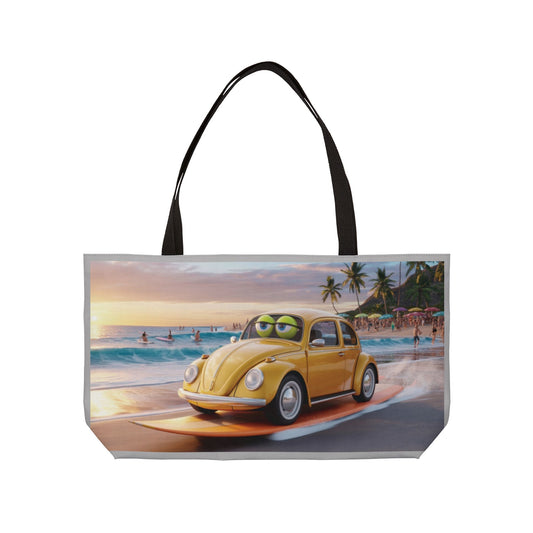 Beach Vibes Weekender Tote Bag, Perfect for Travel, Summer Adventures, Beach Days, Lightweight, Durable, Vacation Essentials
