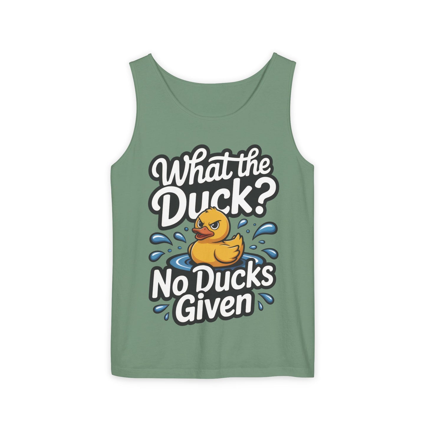 Funny Duck Tank Top for Summer - No Ducks Given Tee - What The Duck Mens T-Shirt - Sarcastic Rubber Duck Graphic, Humor Gift For Him