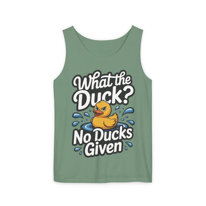 Funny Duck Tank Top for Summer - No Ducks Given Tee - What The Duck Mens T-Shirt - Sarcastic Rubber Duck Graphic, Humor Gift For Him