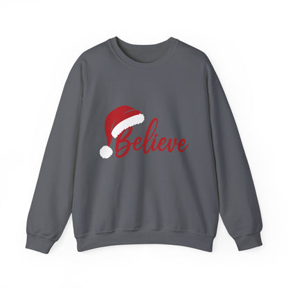 Believe Christmas Women's Sweatshirt, Minimalist Holiday Crewneck, Cozy Sweatshirt for Women