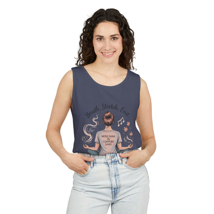 Zen Sarcastic Tank Top, Unisex Meditation Shirt, Breath Stretch Exist Tee, Yoga Apparel, Gift for Mindfulness Lovers
