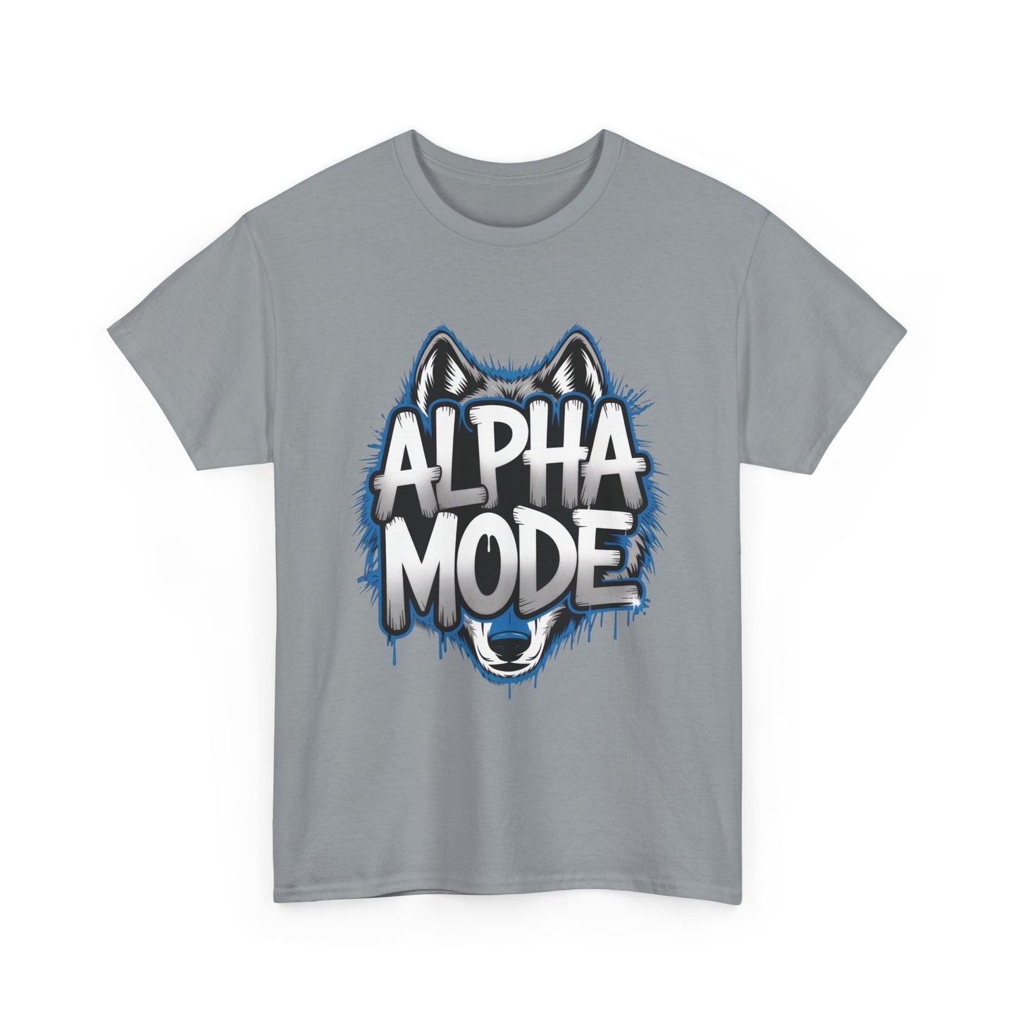 Alpha Mode Wolf Graphic Mens T-Shirt Streetwear, Alpha Tee, Wolf Tee, Street Tee, Wolf Art