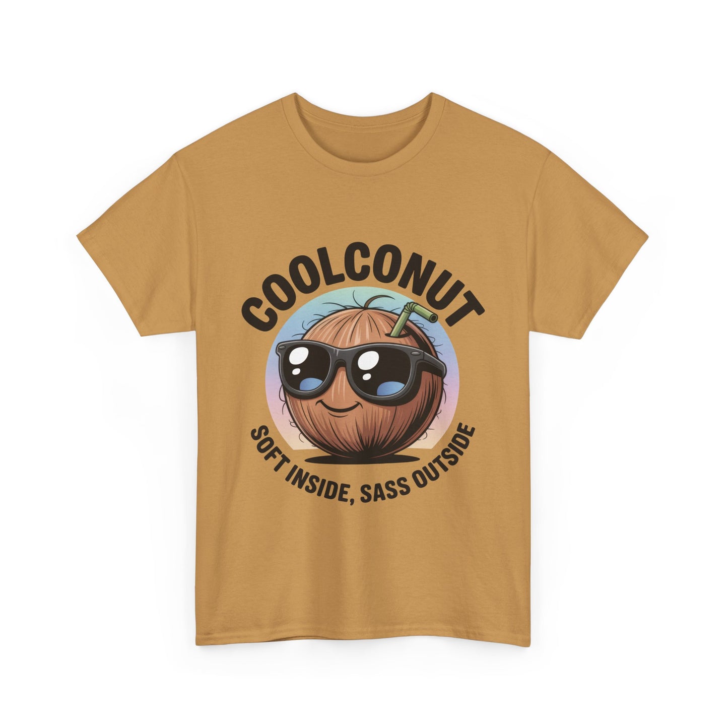 Coolconut Graphic Men's Tee, Soft Inside Sass Outside, Men's T-Shirt for Beach Lovers, Men's Fun Gift, Summer Vibes, Humor Apparel
