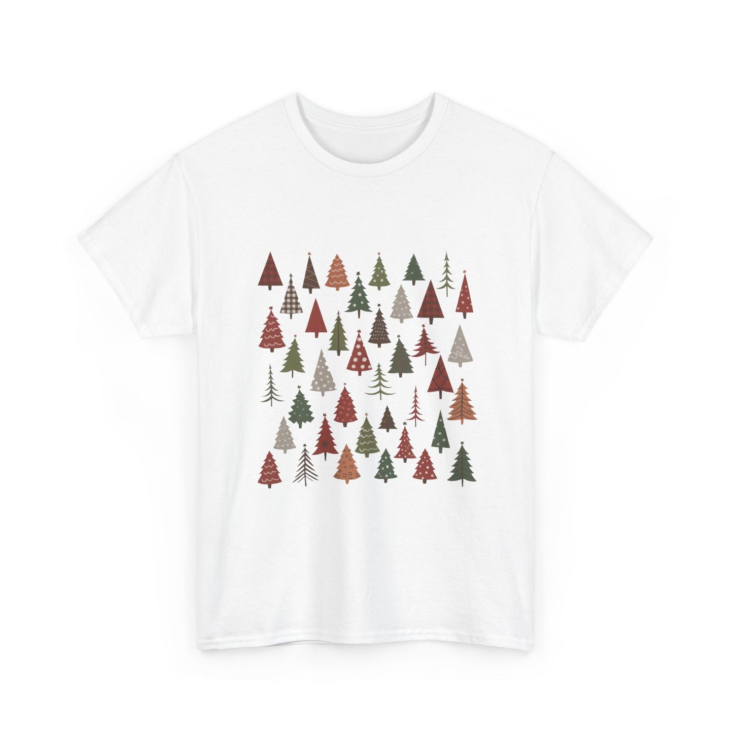 Minimal Christmas Tree T-Shirt, Boho Holiday Tee for Women