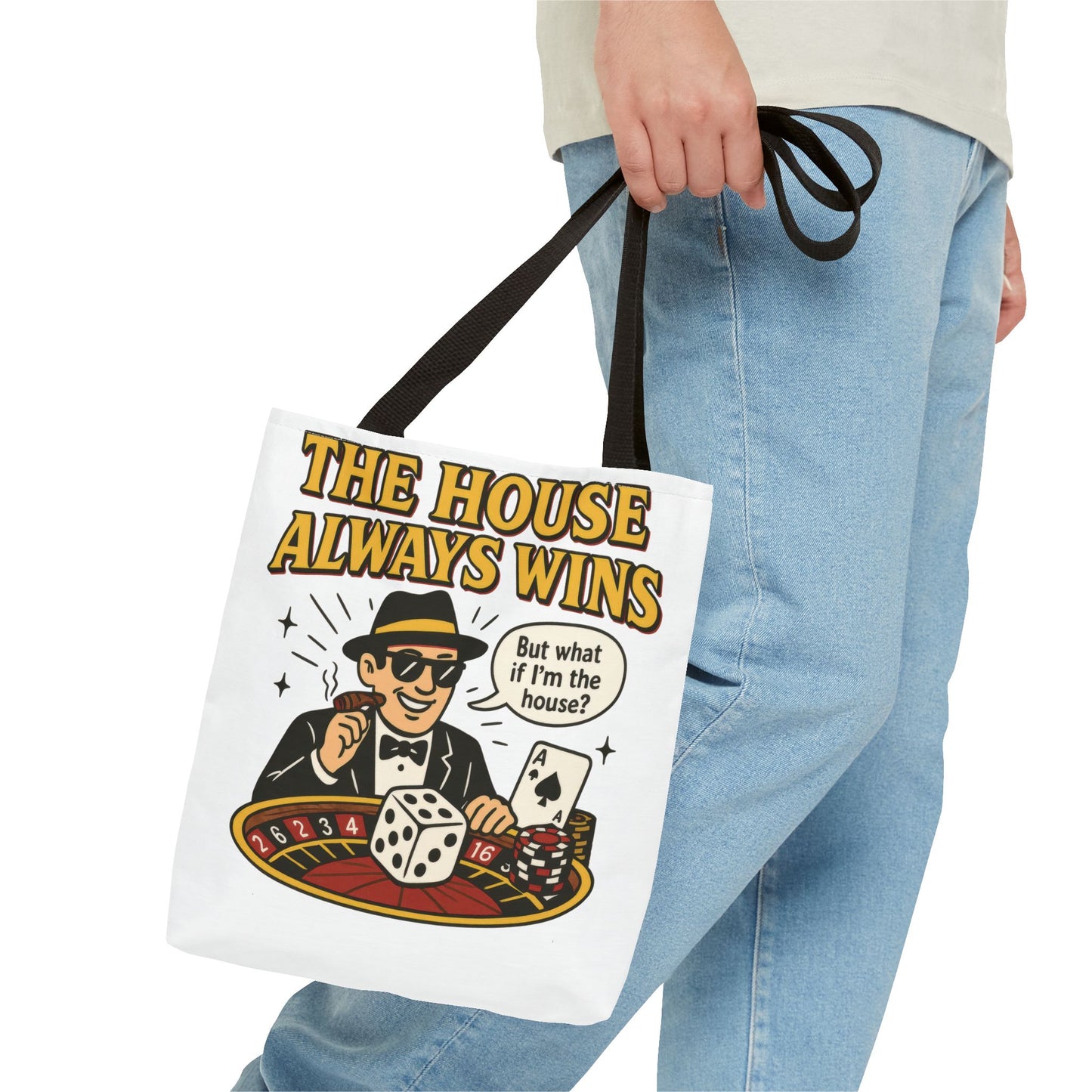 Casino Vibes Tote Bag, Fun Gift for Gamblers, Everyday Use, Travel Accessory, Stylish Shopping Bag, Unique Gambling Merch