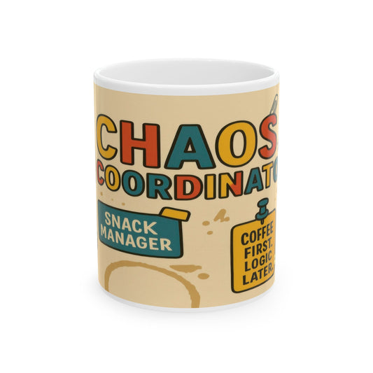 Chaos Coordinator Mug, Funny Coffee Cup for Office Workers, Perfectionists & Multitaskers, Office Humor, Coffee Lovers, Gift for Managers
