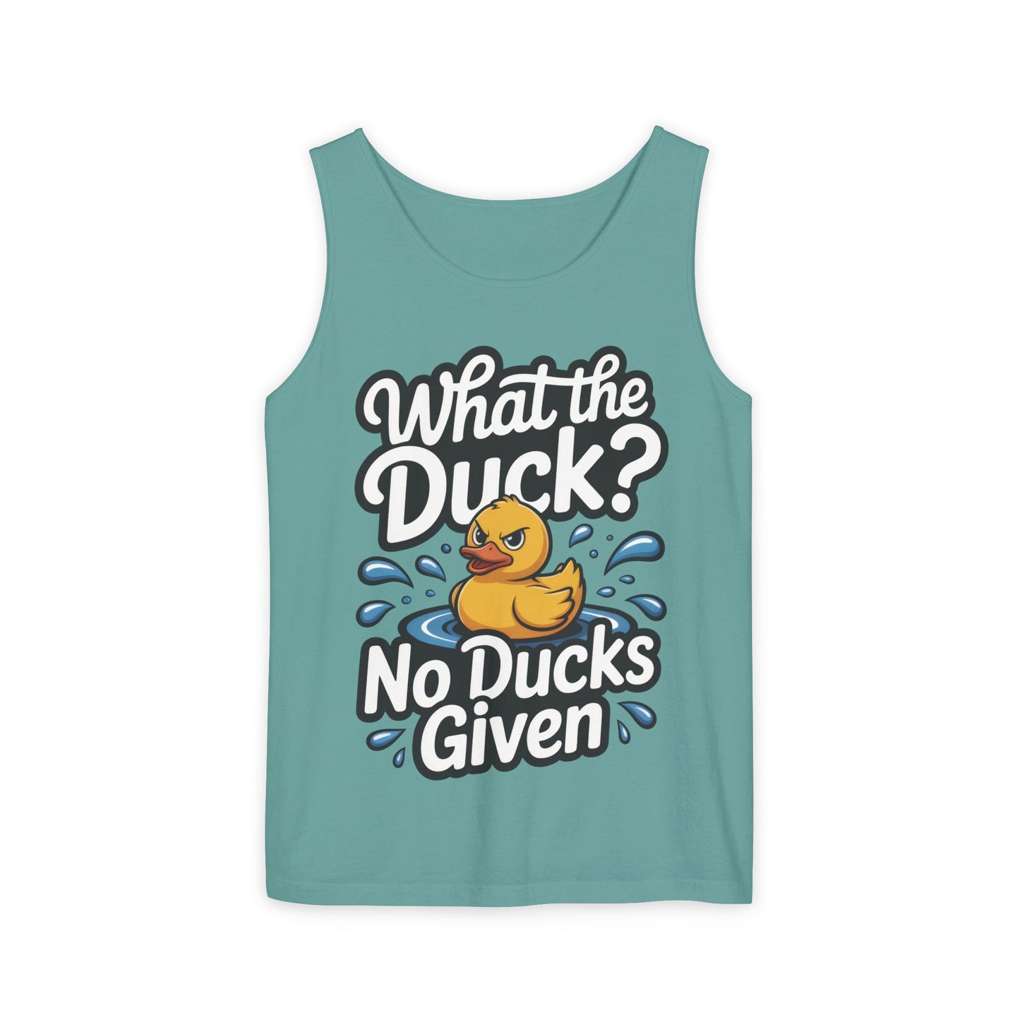 Funny Duck Tank Top for Summer - No Ducks Given Tee - What The Duck Mens T-Shirt - Sarcastic Rubber Duck Graphic, Humor Gift For Him