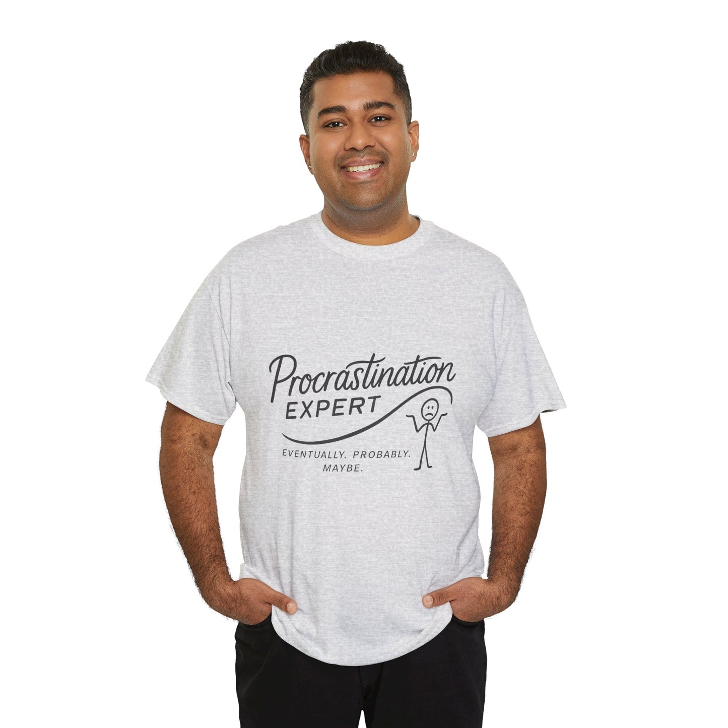 Procrastination Expert Men's Tee, Funny Shirt for Slackers, Gift for Students, Men's Comfortable Casual Wear, Laughs for Every Occasion