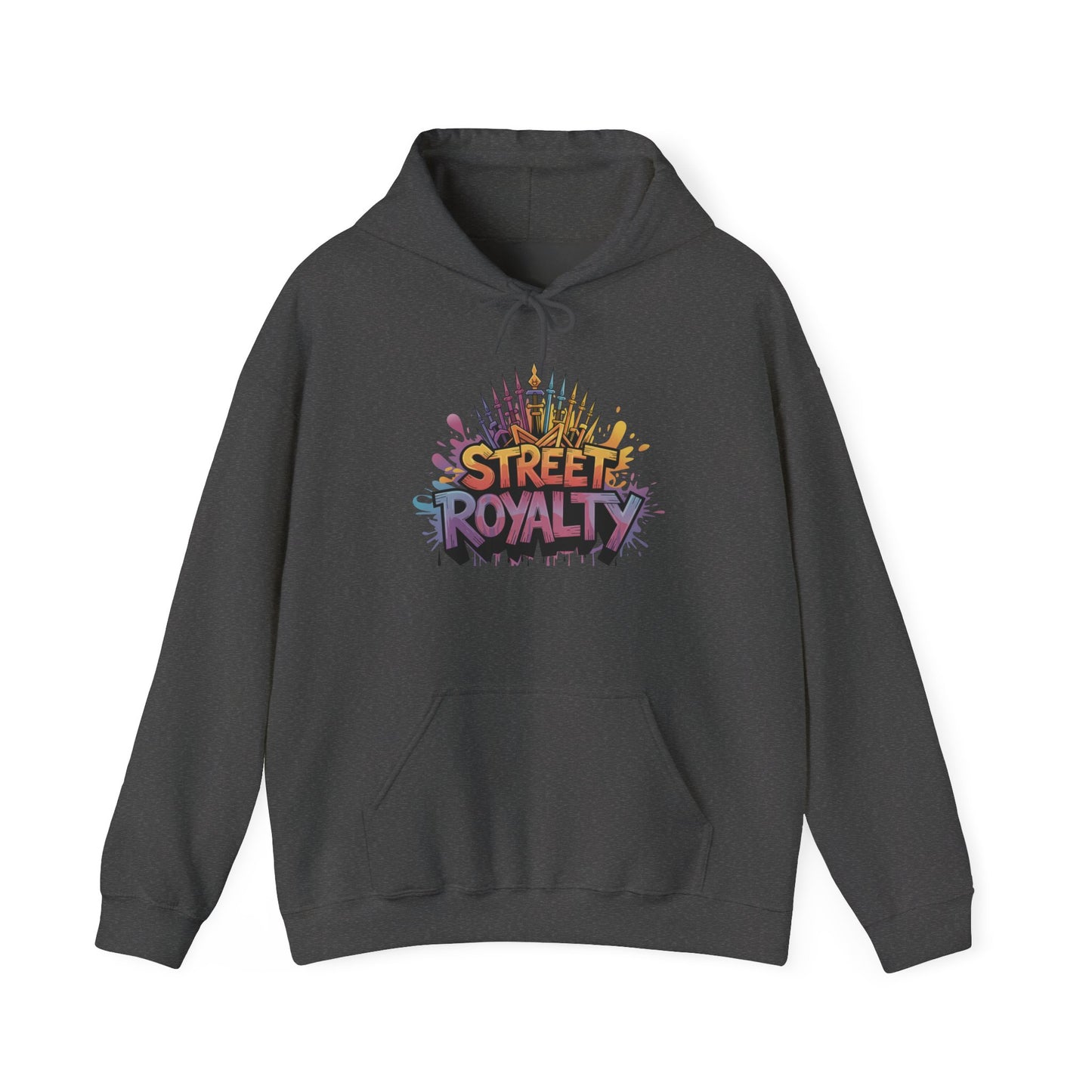Street Royalty Women's Hoodie, Graffiti Crown Graphic Pullover, Urban Streetwear Sweatshirt for Girls