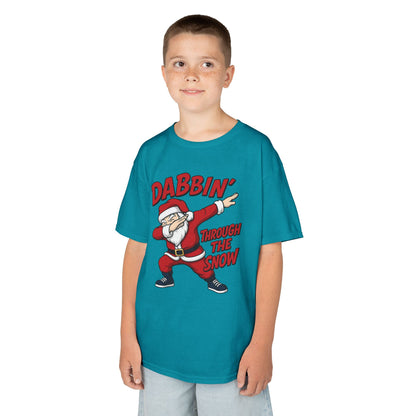 Dabbin Santa Youth Christmas T-Shirt, Funny Holiday Tee for Boys