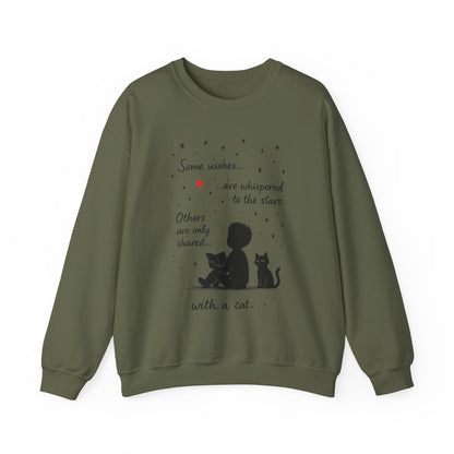 Cozy Cat-Inspired Crewneck Sweatshirt - Literary Lover Gift, Womens Layer, Cat Enthusiast Apparel, Thoughtful Gift for Cozy Nights