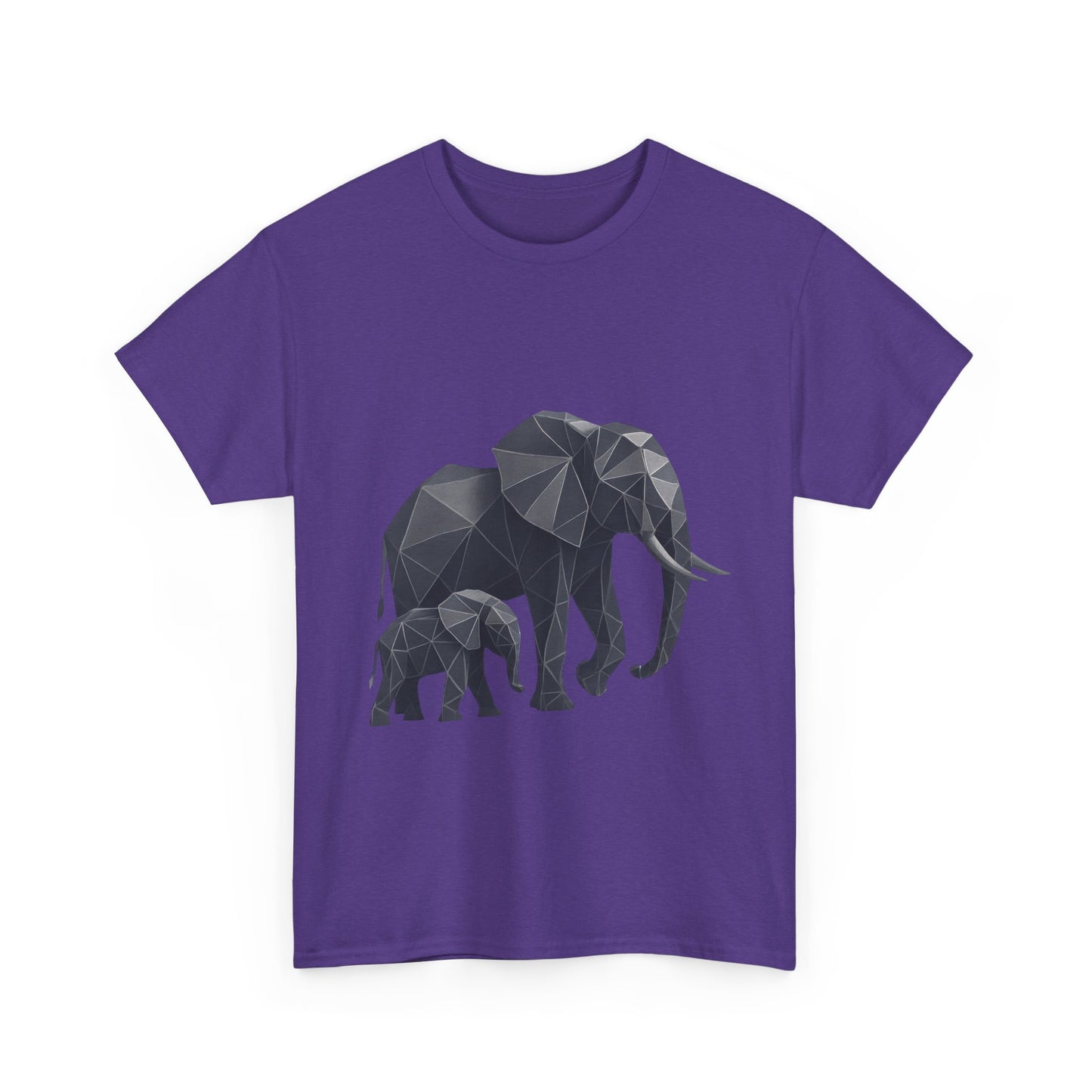 Geometric Elephant Tee - Minimalist Art Shirt, Nature Lover Gift, Animal Print T-Shirt, Unisex Cotton Tee, Eco-Friendly Wear