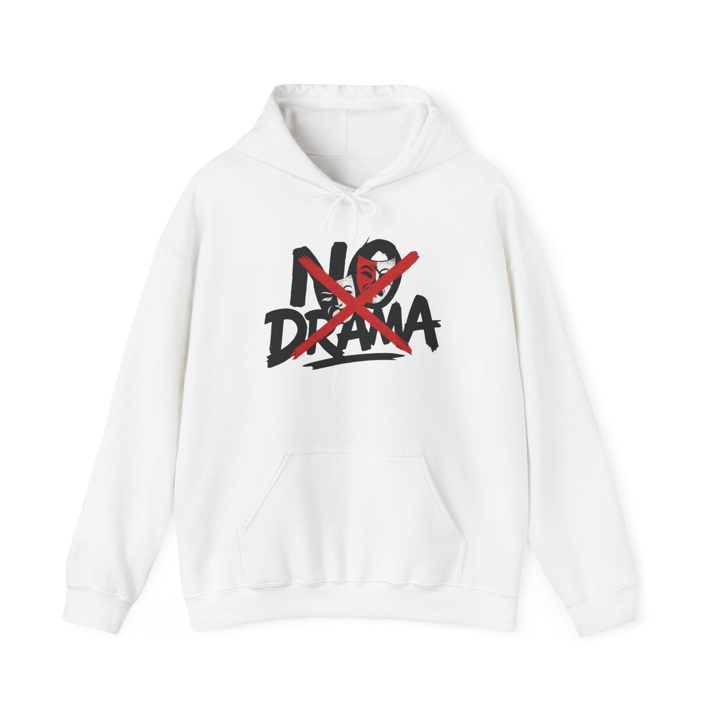 No Drama Womens Hooded Sweatshirt, Cozy Hoodie, Casual Gift, Relaxed Style, Everyday Wear, Funny Sweatshirt