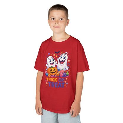 Trick or Treat Kids Halloween T-Shirt, Cute Ghosts Pumpkin Design, Fun Spooky Tee for Boys Girls