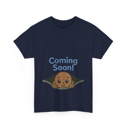 Coming Soon Maternity  Tee, Cute Baby Boy Pregnancy Announcement Tee, Funny Expecting Mom Gift, Gender Reveal Tee, Baby Shower Top