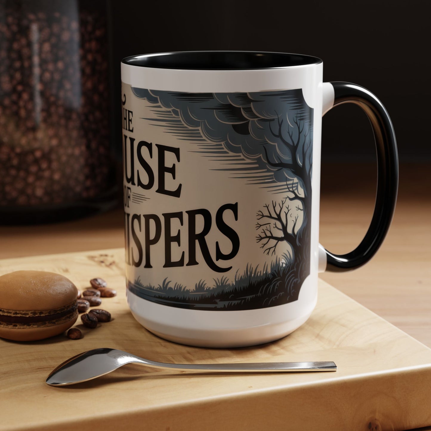 The House of Whispers Mug, Haunted Mansion Gothic Coffee Cup, Spooky Halloween Gift for Horror Lovers, Accent Coffee Mug (11, 15oz)