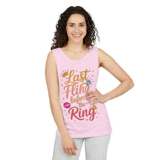 Last Fling Before the Ring T-Shirt, Bachelorette Party Tee, Bridesmaid Wedding Tee, Hen Party Shirts, Bridal Shower,  Bridesmaids Gift