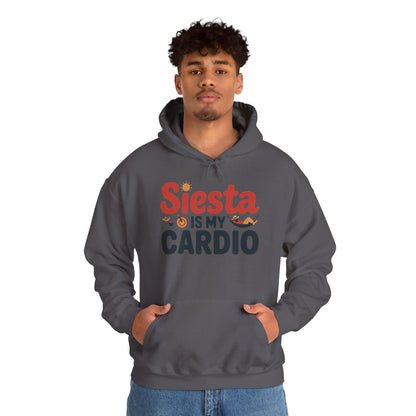 Mens Heavy Blend™ Hooded Sweatshirt, Siesta Is My Cardio Funny Mens Hoodie Spain Humor Gift