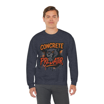 Men's Heavy Blend™ Crewneck Sweatshirt, Concrete Predator Mens Panther Crewneck Sweatshirt