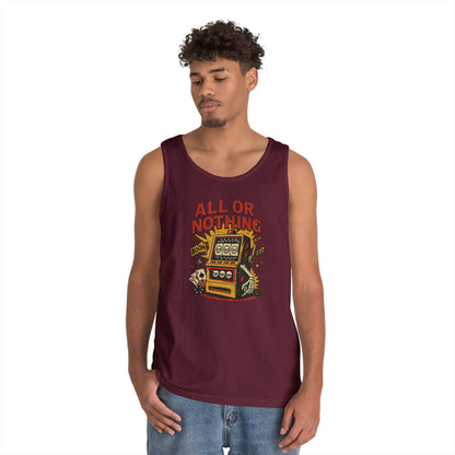 Retro Casino Vibes Tank Top, All or Nothing Design, Gift for Gamers,  Poker Lover Gift, Gaming Apparel, Slot Machine Graphic