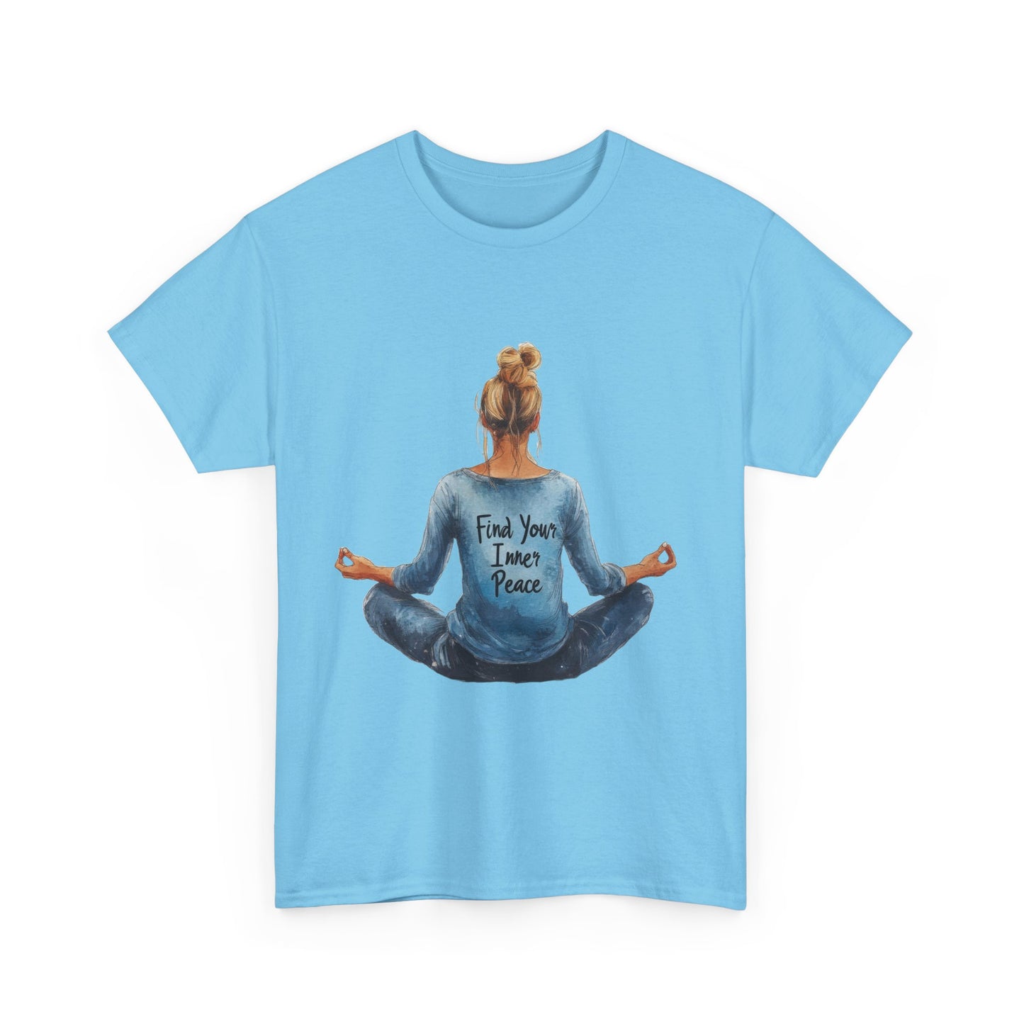 Find Your Inner Peace Unisex Heavy Cotton Tee, Motivational Shirt, Meditation Apparel, Relaxation Gift, Casual Wear, Mindfulness Tee