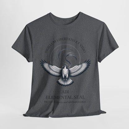 Air Elemental Seal Unisex Cotton Tee, Clarity & Spiritual Freedom Symbol Tee, Unisex Elemental Shirt, Vision Totem Gift, Spiritual Gift