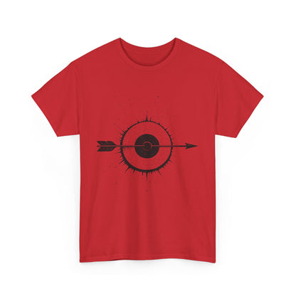 Artistic Arrow Graphic Unisex Cotton Tee, Motivational Shirt, Casual Wear, Gift for Him/Her, Trendy Fashion