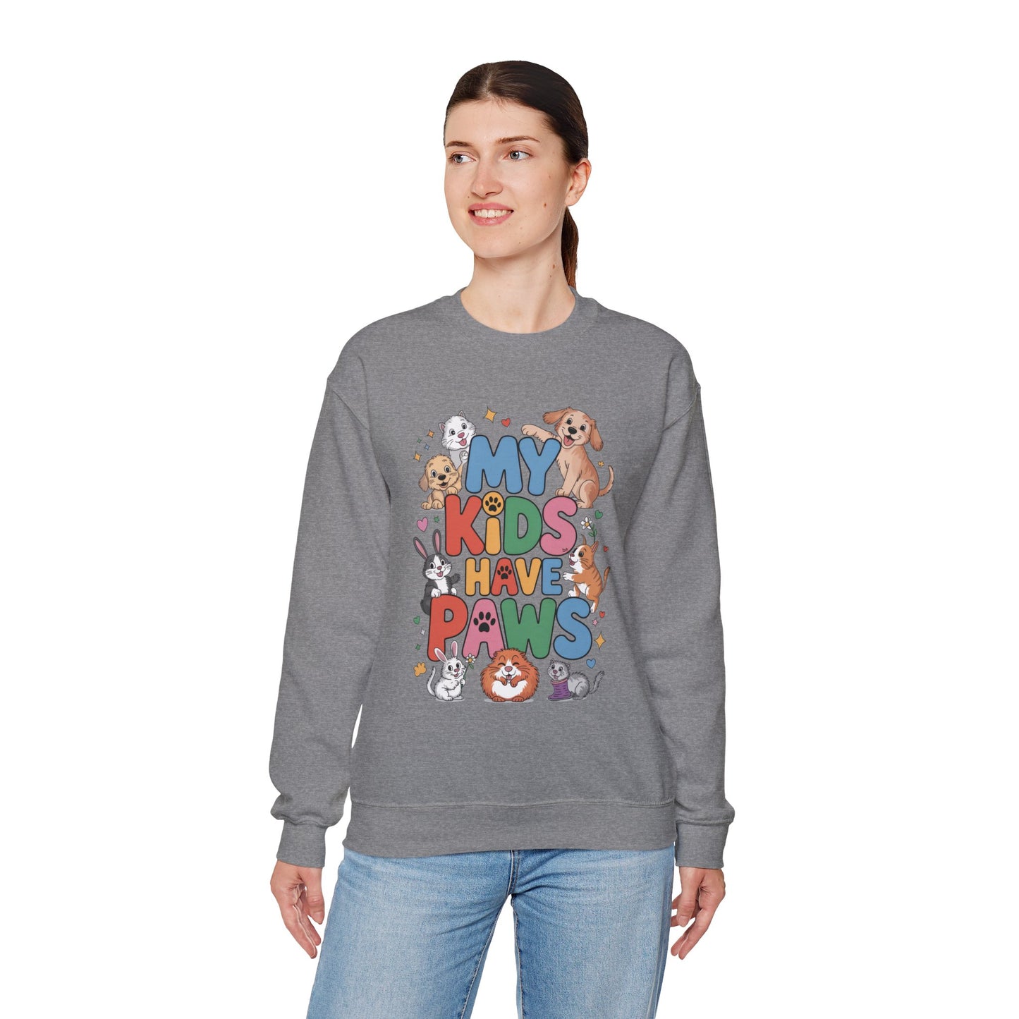My Kids Have Paws Sweatshirt, Pet Lover Gift, Cute Animal Shirt, Cute Pet Mom Tee, Animal Parent T-Shirt, Gift for Animal Lovers