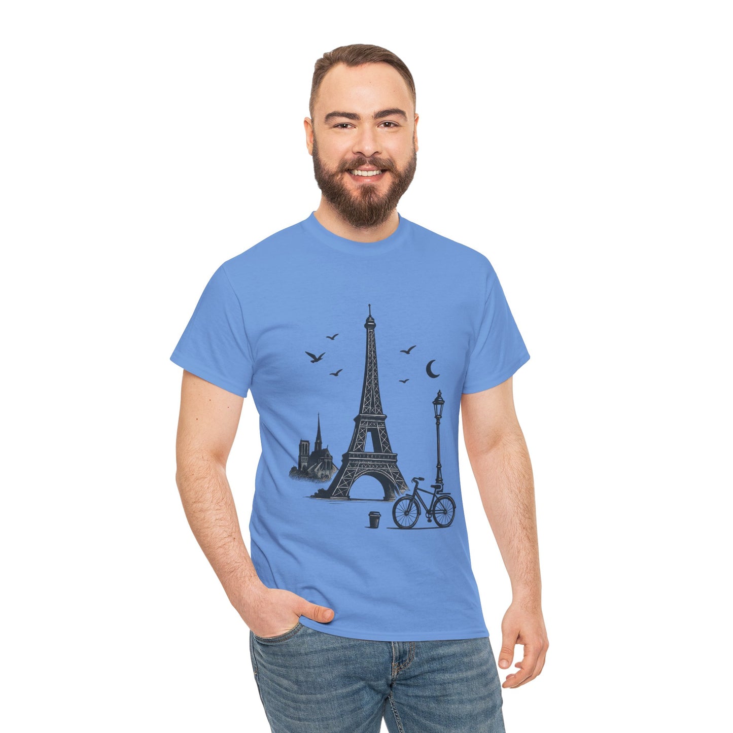 Eiffel Tower Graphic Tee, Parisian Style T-Shirt, Casual Summer Top, Travel Gift, Unisex Cotton Shirt