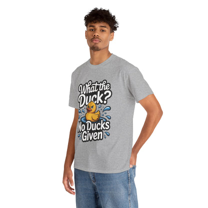 Funny Duck Shirt - No Ducks Given Tee - What The Duck Mens T-Shirt - Sarcastic Rubber Duck Graphic - Humor Gift For Him