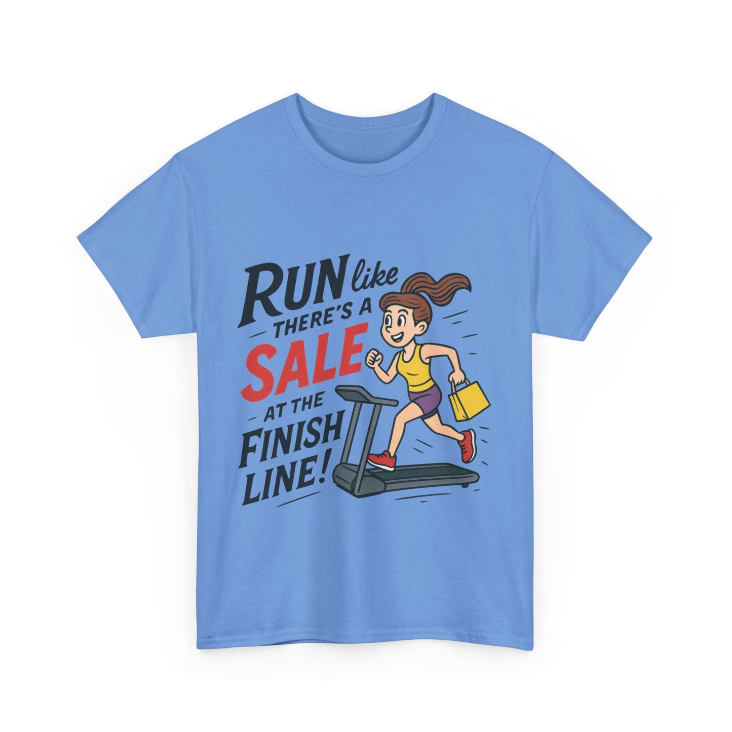 Motivational Fitness Tee, Workout Shirt, Funny Exercise Gym Top, Funny Shopping Tee, Treadmill Runner Shirt for Her,  run for sale tee